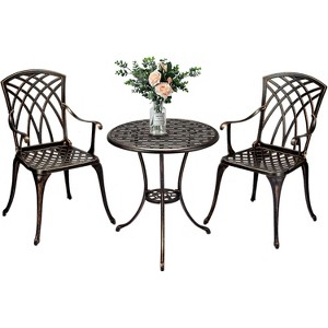 Dining Chairs Set of 4,Ergonomic Upholstered Kitchen Chairs with Steel Legs,Easy Clean Leather,High Curved Backrest Modern Chairs - 1 of 4