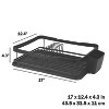Trio Home 3-Piece Kitchen Counter Dish Drying Rack, Removable Utensil Holder and Drainboard, Stainless steel - 3 of 3