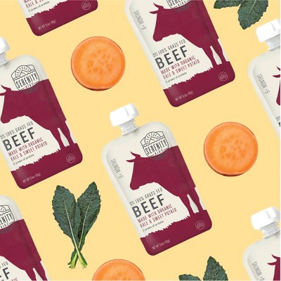 Serenity Kids Grass Fed Beef with Organic Kale &#38; Sweet Potato Baby Meals - 3.5oz