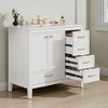 Mshliw 36" Freestanding Bathroom Vanity with Sink, 4 Drawers & Soft-Closing Doors, Solid Wood Frame, Ceramic Top, Faucet Not Included - 3 of 4