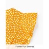 PATPAT Mommy and Me Matching Outfits All Over Dots Cross Wrap V Neck Ruffle Flutter-sleeve Dress - 3 of 4