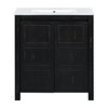 Grungis Bathroom Vanity Combo with Ceramic Sink,Modern Freestanding Bathroom Cabinet with 2 Soft-close Doors - 4 of 4