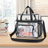 MaseiKar Clear Bag Stadium Approved, 12¡Á6¡Á12 Clear bag for Stadium Events, Women's Handbag for Sports Concert Festival Work - 2 of 4