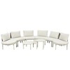 YOOCOZZ PE Wicker Rattan 8-Piece Patio Sectional Sofa with 2 High-Low Coffee Tables having Tempered Glass - 4 of 4