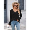 V Neck Long Sleeve Shirts for Women Casual Fall Tops Lightweight Tunic Sweaters Fashion Clothes 2025 - 2 of 4