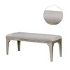 Simple Relax Dining Seating Bench in Silver and Light Gray - 3 of 4