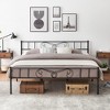 Queen Size Metal Platform Bed Frame with Headboard and Footboard, Mattress Foundation with Premium Steel Slats Support - 3 of 4