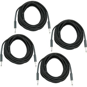 Musician's Gear Braided Instrument Cable 1/4" 4-Pack 20 ft. Black - 1 of 2