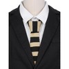 INSPIRE CHIC Men's Knitted Striped Skinny Neckties - 4 of 4