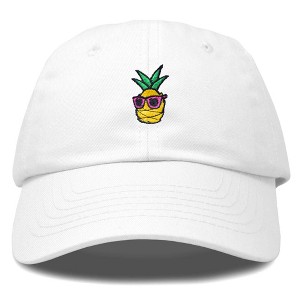 Dalix Pineapple Embroidered Cap Cotton Baseball Summer Cool Dad Hat Mens - 1 of 4