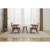 Mid-Century Farmhouse Accent Chair - Wood Armchair with Rattan Backrest & Removable Linen Cushion for Living Room, Bedroom - 4 of 4