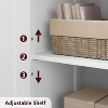 Garvee 50.4" Tall Farmhouse Bathroom Cabinet with Glass Doors,Adjustable Shelves & Anti-Tip Hardware – Freestanding Engineered Wood Storage - 4 of 4