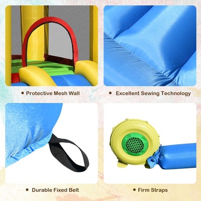 Colorful Inflatable Bouncer House with Slide and Blower
