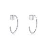 Elegant Earrings Hoops and Studs Luxurious Pure Silver Earring Set Five Pairs of Minimalist Earrings for Women - 4 of 4
