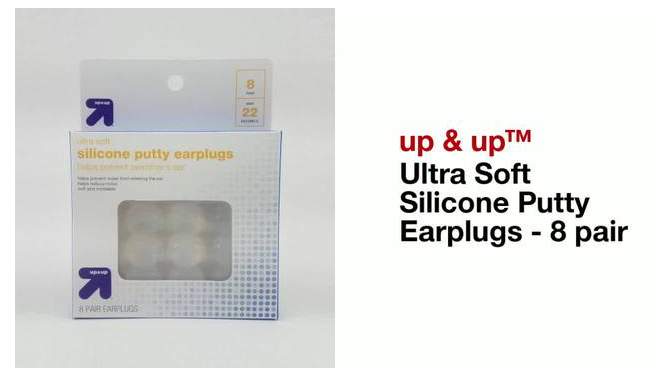 Ultra Soft Silicone Putty Earplugs - 8 pair - up &#38; up&#8482;, 2 of 5, play video