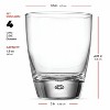Bormioli Rocco Luna Set Of 4 Double Old Fashioned Glasses, 11.5 Oz. Clear Crystal Glassware, Dishwasher Safe, Made In Italy - 2 of 4