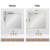 Amanti Art Mirror Makeover Bathroom Mirror Frame Border Kit - Fully Assembled Peel and Stick Frame - Mirror NOT Included - Rustic Plank Narrow Trim - 4 of 4