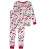 RuffleButts SoftSnooze Girls Holiday Ruffle Long Sleeve Pajama Set - 2 of 2