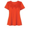 Collections Etc Beautiful Lace Trimmed Top - 4 of 4
