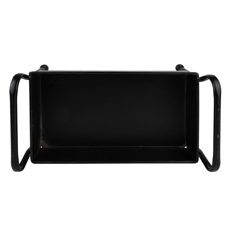 Footed Caddy Black Metal - Foreside Home & Garden, 3 of 7