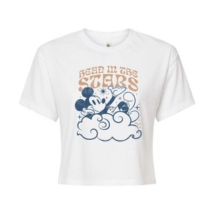 Women's - Disney - Head In The Stars Cropped Graphic T-Shirt - 1 of 4