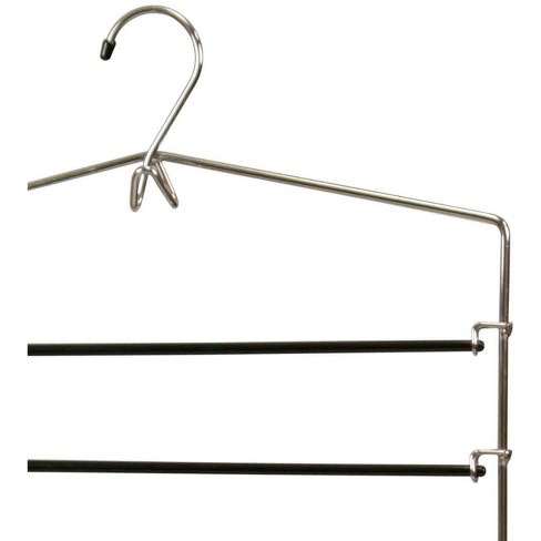 Home Basics 4 Tier Trouser Hanger With Non-slip Pvc Coated Swinging ...