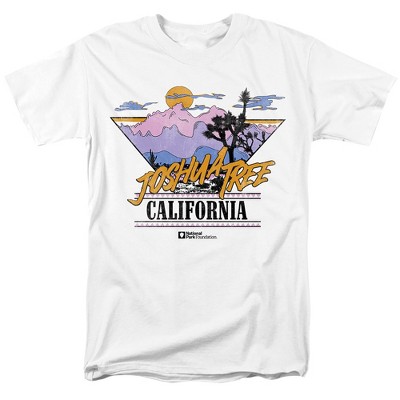 Joshua Tree National Park Retro Adult T-Shirt White
