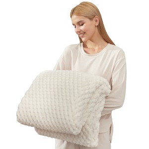 Electric Blanket with 6 Temperature Settings, Automatic Power-off After 9 Hhours, Comfortable and Soft Wool, Quick-Heating, Machine Washable - 1 of 4