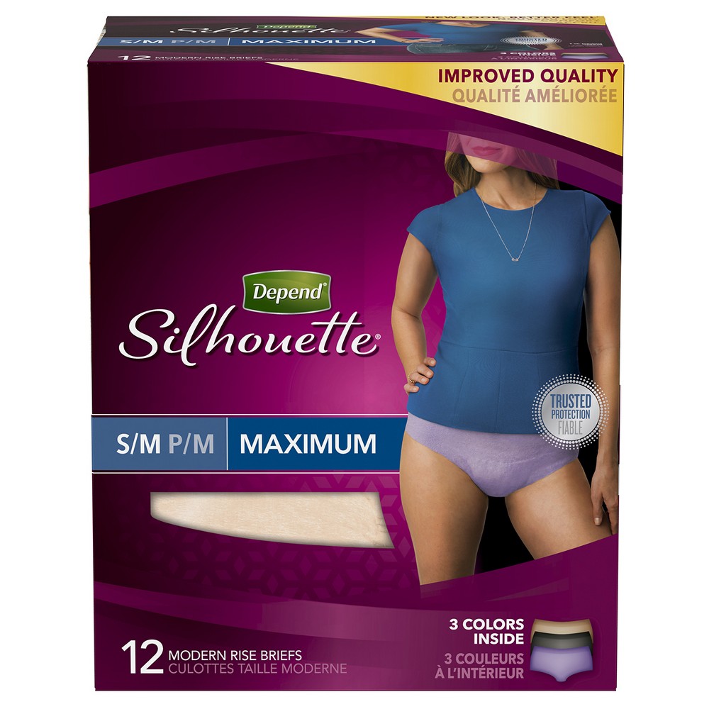 UPC 036000127768 product image for Depend Silhouette Incontinence Underwear for Women, Small/Medium, 12ct | upcitemdb.com