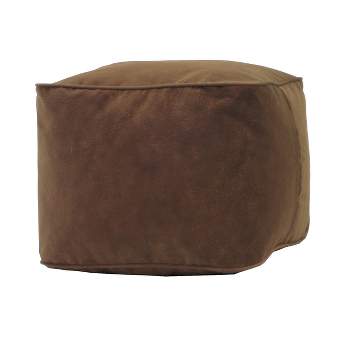 Small Ottoman Microsuede Brown - Gold Medal Bean Bags