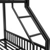 NicBex Full XL/Twin XL Over Queen Metal Bunk Bed with Ladder&Full Length Guardrail for Teens,Upper&Lower Bed Platform for Bedroom,350/600lbs Max,Black - 4 of 4