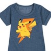 - Pokémon - Pikachu Thunderbolt Graphic Short Sleeve Fleece Dress - 2 of 4