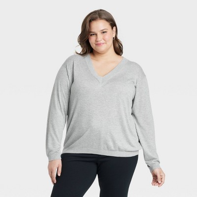 Women's Fine Gauge V-Neck Pullover Sweater - A New Day™