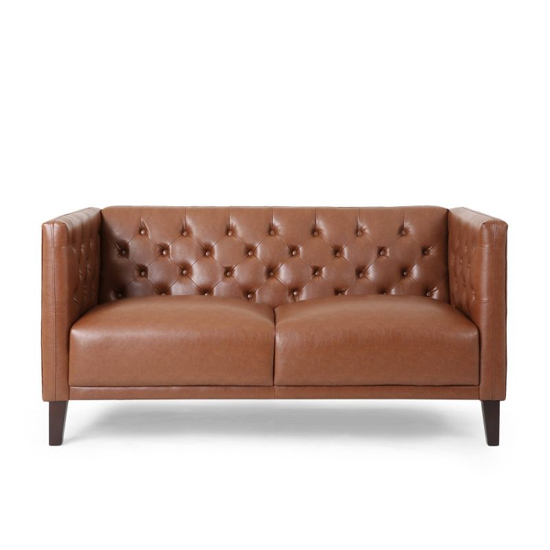 Rockney Contemporary Upholstered Tufted Loveseat - Christopher Knight Home, 1 of 12