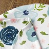 Sweet Jojo Designs Girl Baby Cocoon and Beanie Hat Swaddle Wrap Watercolor Floral Blue and Pink 2pc - 4 of 4