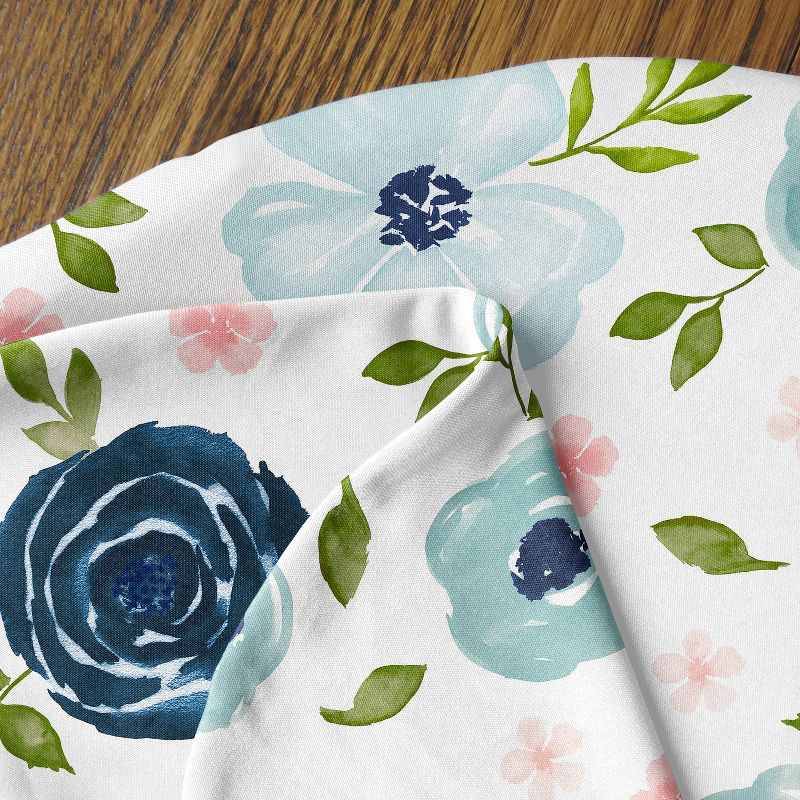 Sweet Jojo Designs Girl Support Nursing Pillow Cover (Pillow Not Included) Watercolor Floral Blue Green and Pink, 5 of 6