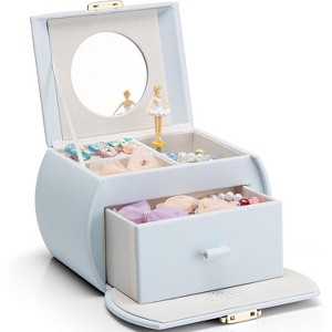 Kids Musical Jewelry Box for Girls with Drawer, Music Box with Ballerina and Stickers - 1 of 4