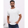 INSPIRE CHIC Men's Waffle Fabric Classic Crew Neck Raglan Short Sleeves T-Shirt - 4 of 4