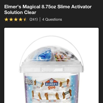 Elmer's RNAB073K42ZL3 elmer?s slime starter kit, clear school glue, glitter glue  pens & magical liquid activator solution, 9 count