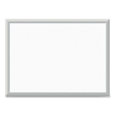 White Melamine Dry Erase Board with Silver Aluminum Frame, 24" x 18"