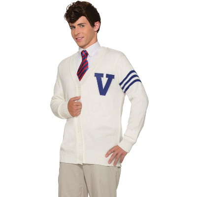 Forum Novelties 50's Varsity Sweater Adult Costume, X-Large, White