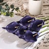 Duovlo 20pcs Calla Lily Bridal Wedding Bouquet Lataex Real Touch Artificial Flower Home Party Decor (Purple) - 4 of 4