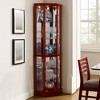 Okak Corner Cabinet with 6 Adjustable Tempered Glass Shelves and Mirror Back, Display Cabinet for Living Room, Small Spaces - 3 of 4