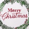 C&F Home Merry Christmas Berry Wreath Round Pillow - 3 of 4