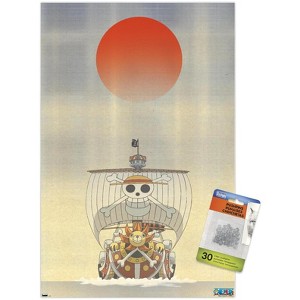 Trends International One Piece - The Thousand Sunny Artistic Unframed Wall Poster Print Clear Push Pins Bundle 14.725" x 22.375" - 1 of 4