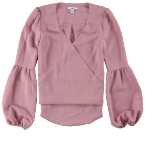bar III Womens Blouson Sleeve Knit Blouse, Pink, X-Large - 1 of 2