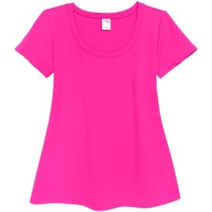 City Threads Women's UPF 50+ Short Sleeve Flowy Swim Rashguard - Made in USA - 1 of 4