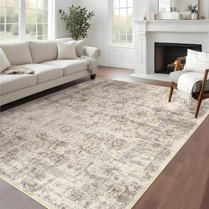 Runner Rug Washable Non Slip Vintage Area Rugs for Hallway Bedroom Living Room - 1 of 4