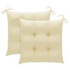 vidaXL Rocking Chair with Cream White Cushion Solid Teak Wood - 2 of 4
