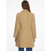 Allegra K Women's Notch Lapel Double Breasted Two Pockets Winter Peacoats - 3 of 4